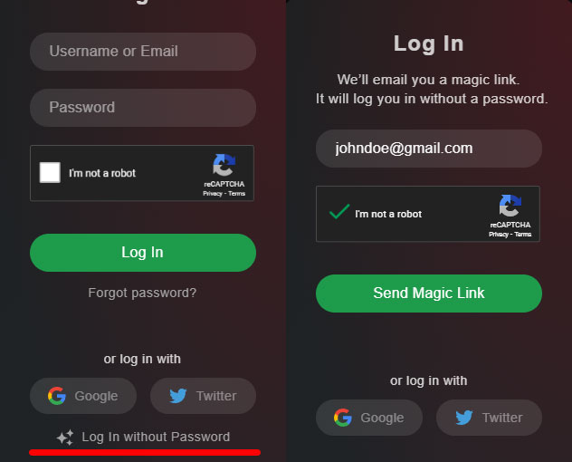 StripChat login without password