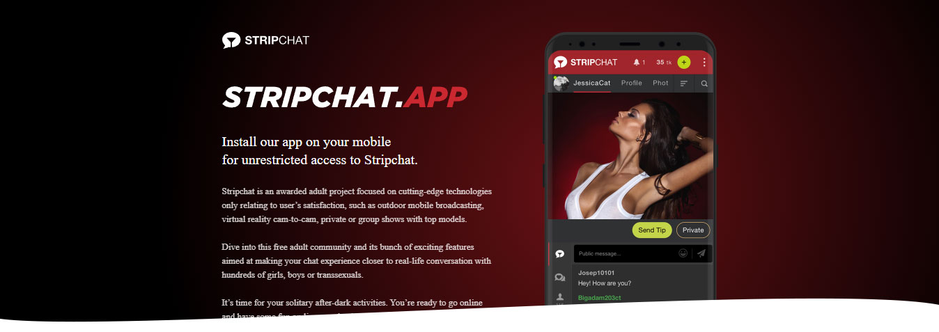 Aplikasi StripChat untuk Ponsel